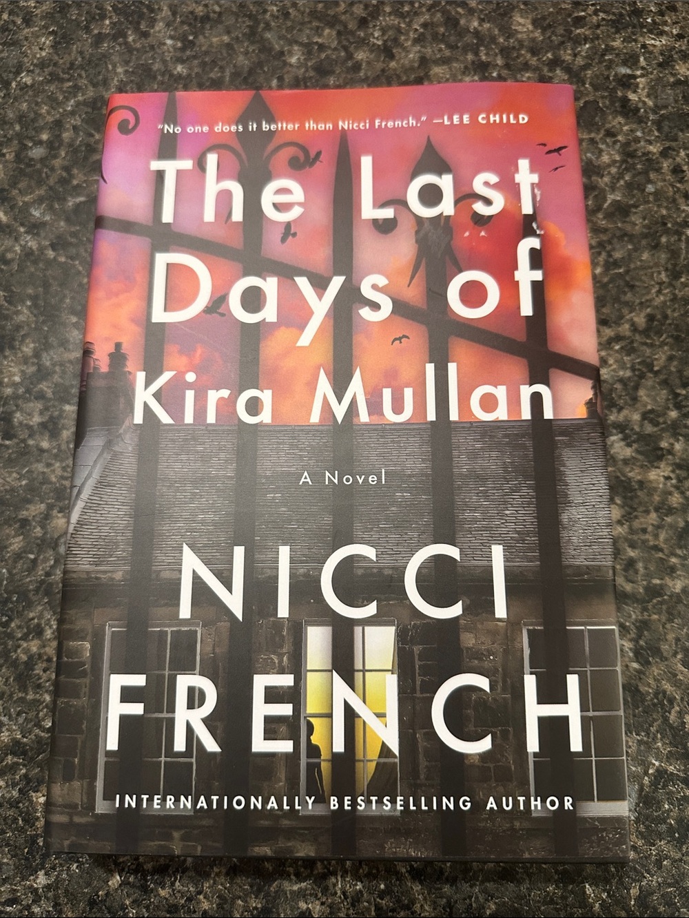 The Last Days of Kira Mullan by Nicci French - Pink Orange Ombre Cover
